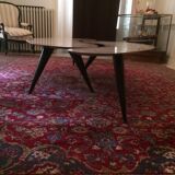 Pair of coffee tables in marble of Carrara