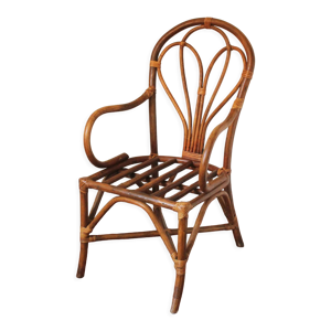 Fauteuil en rotin Vintage