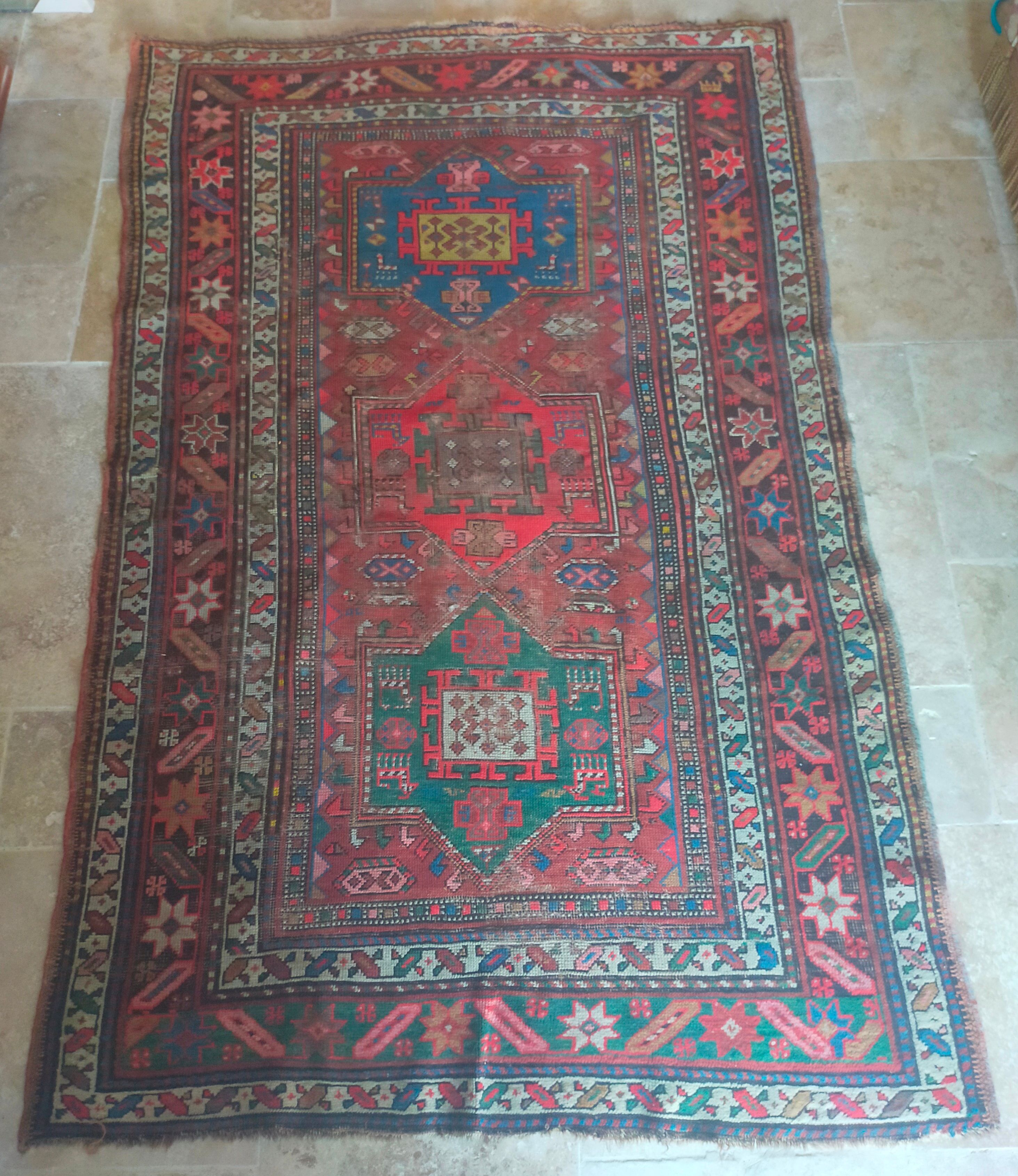 Vintage kilim carpet 197 x 130