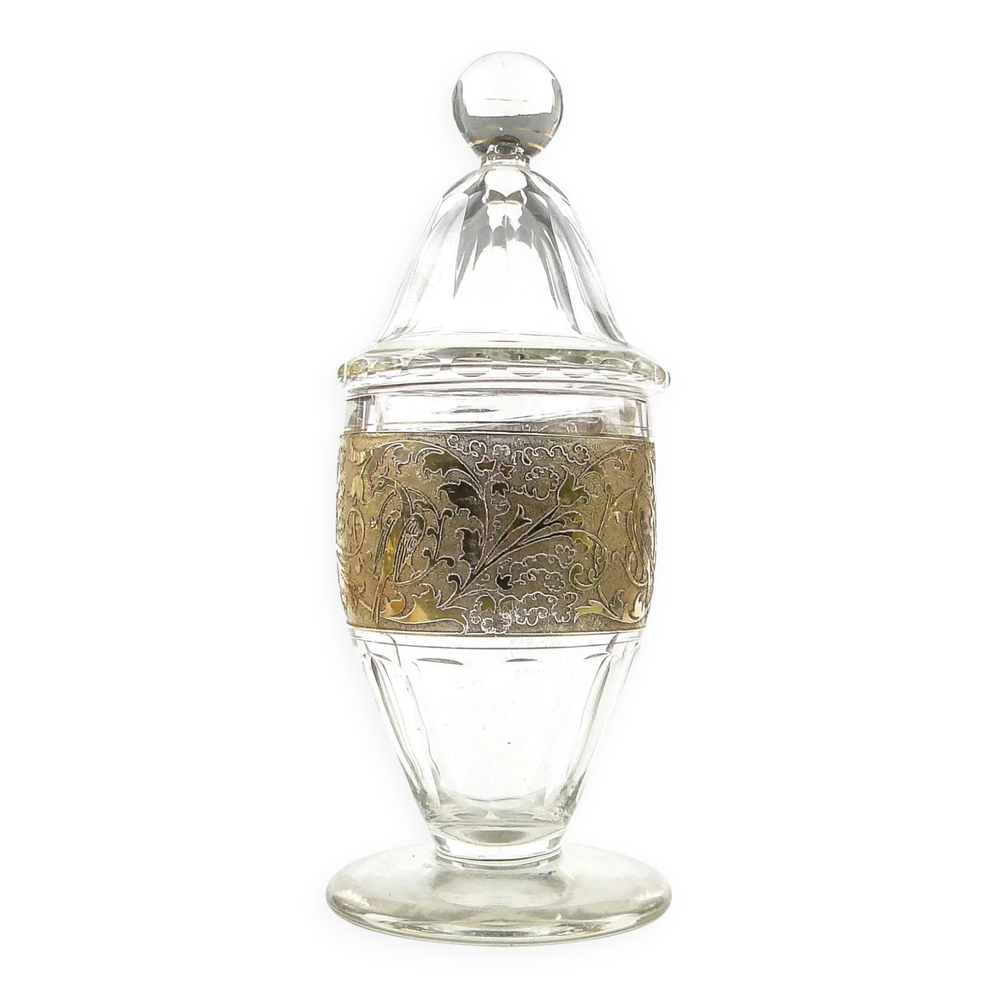 Art Deco bonbonniere, crystal, Czechoslovakia, 1930s
