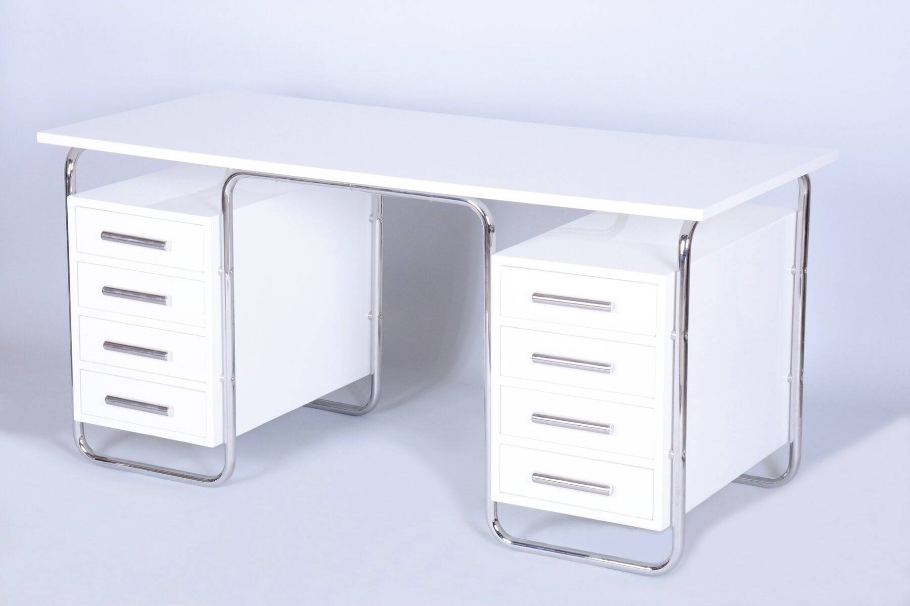Bureau Bauhaus en acier chromé par Marcel Breuer, tchèque, années 1930