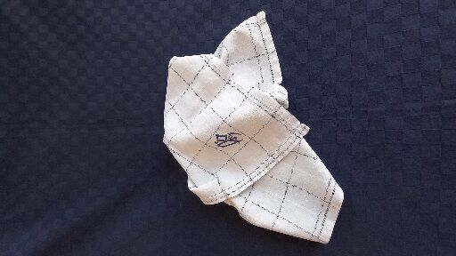 Set of 8 napkins, in white cotton, MONOGRAM DP.