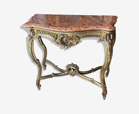 Console Louis XV bois doré