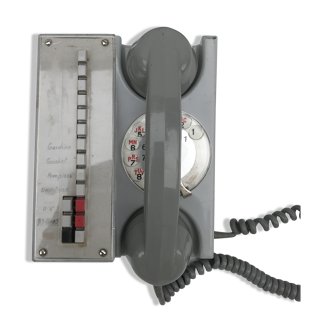 Ancien telephone standard barphone intercom 7147 gris vintage