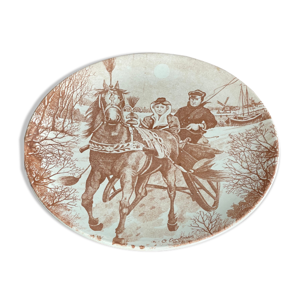 Ancien plat delft's signé o. eerelman 1839 made in hollande
