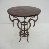 Table d’appoint en fer industriel antique