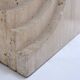 Sculptural Glass and Travertine coffee table