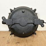 Black Industrial Cast Iron Wall or Ceiling Light from Elektrosvit, 1960s