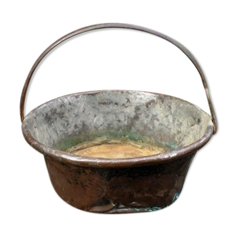 Old copper cauldron