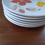 6 Sarreguemines plates Claudia collection