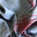Blue and red butterfly lily of the valley tablecloth 160x240