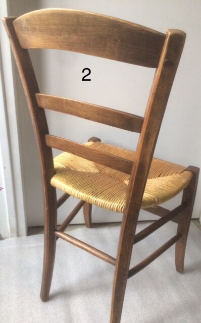 Wooden farm chairs pair