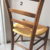 Wooden farm chairs pair