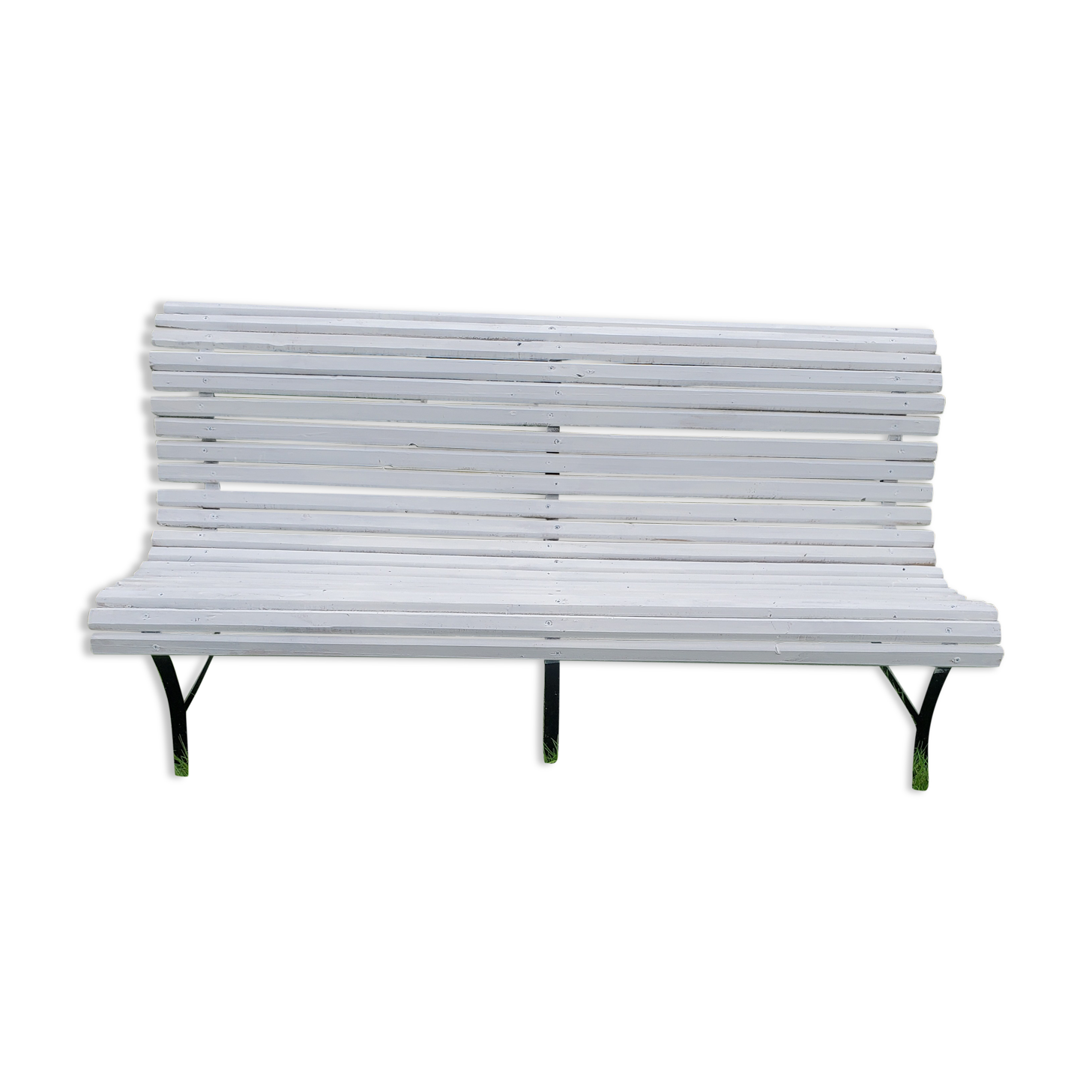Slatted garden bench