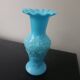 Small blue opaline vase