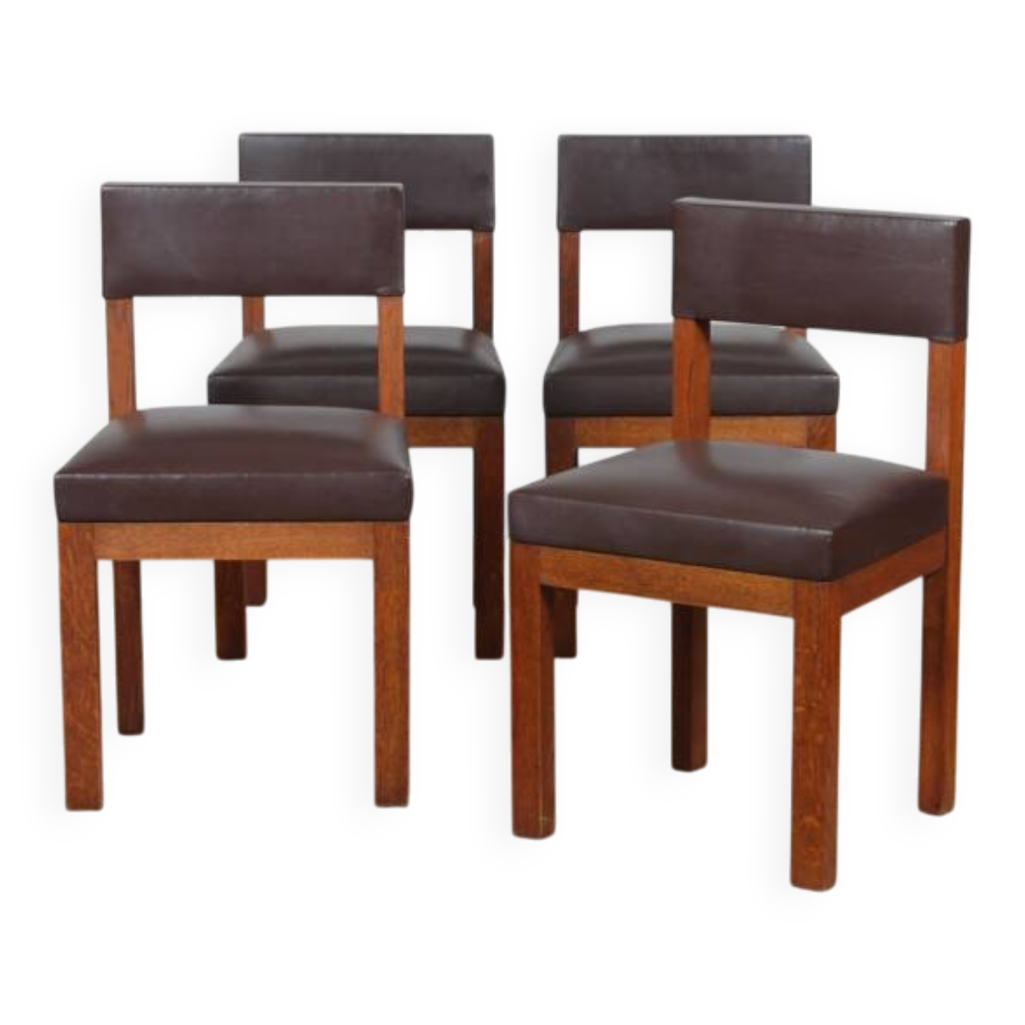 Ensemble de 4 chaises attribuées à Emiel Veranneman, 1960