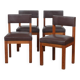Ensemble de 4 chaises attribuées à Emiel Veranneman, 1960