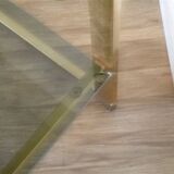 Italian glass and gold metal shelf from Artelano 1970