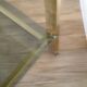 Italian glass and gold metal shelf from Artelano 1970