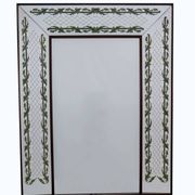 Luigi Brusotti Mid-Century Modern Italian Decorated Mirror, 1940s