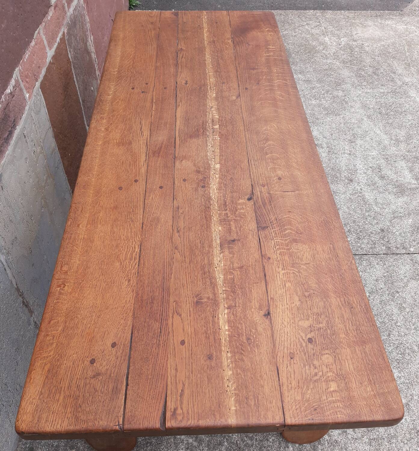 Spanish table with oak lyre legs (19th century)