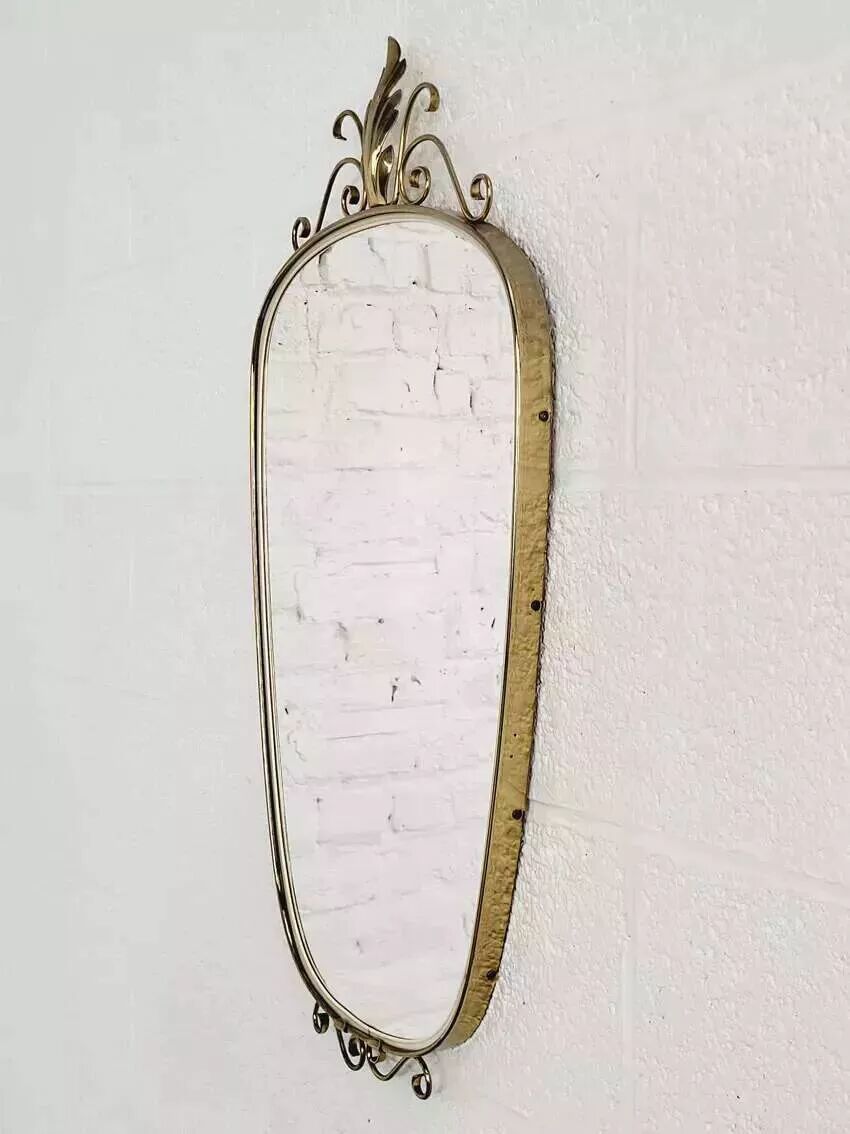 Miroir rétroviseur années 50 60 35x71cm