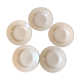 Lot de 5 assiettes creuses rose pâles Digoin Sarreguemines années 40