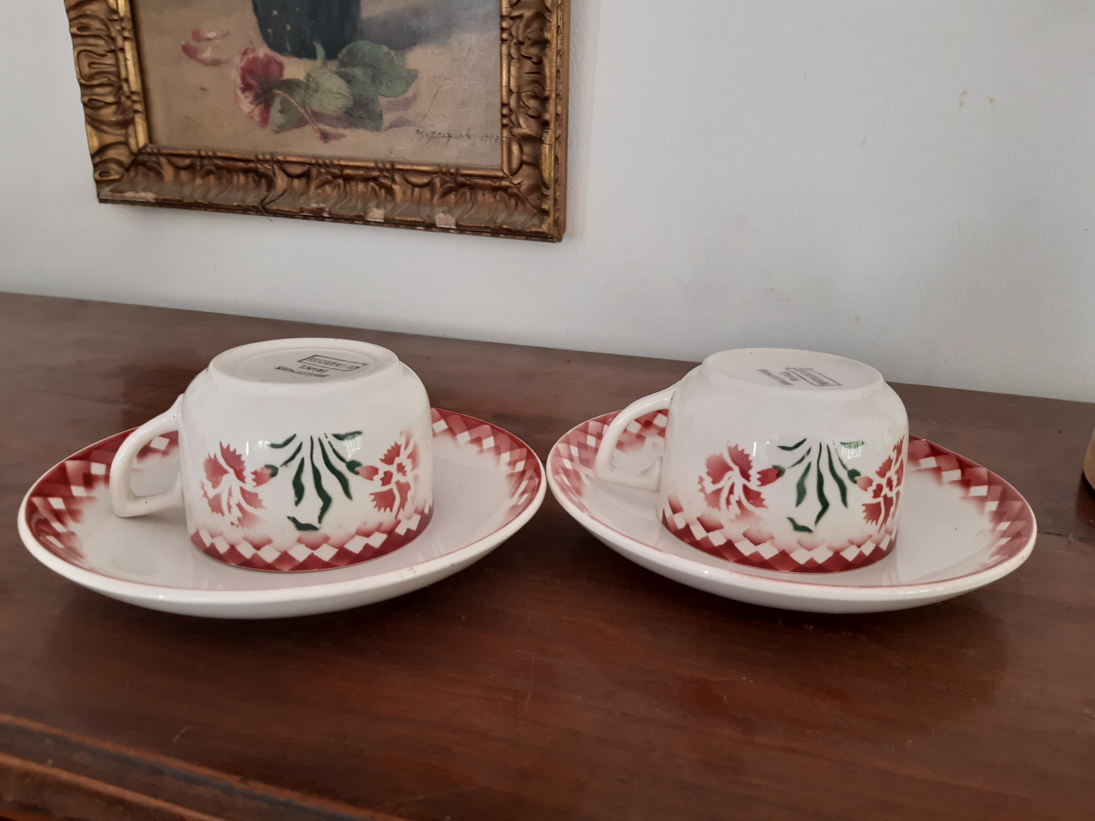 2 tasses digoin sarreguemines