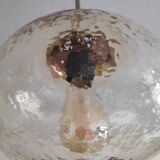Vintage suspension globe in amber glass