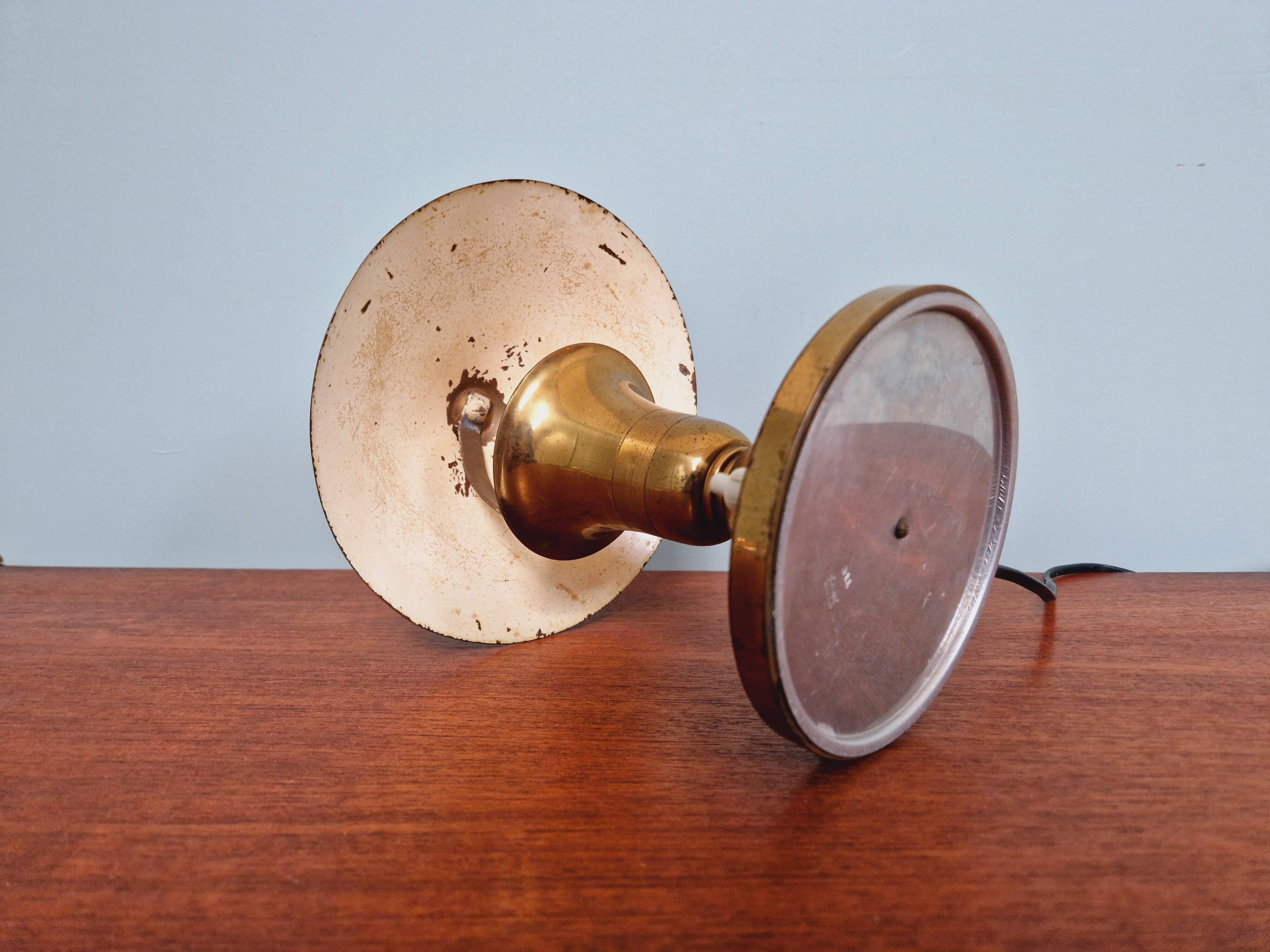 Lampe Art Déco en laiton, années 1920-30