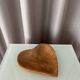 Hand-Carved Heart-Shaped Wooden Bowl | Rustic Cottagecore Catchall