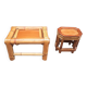 Set of two bamboo plant holders
