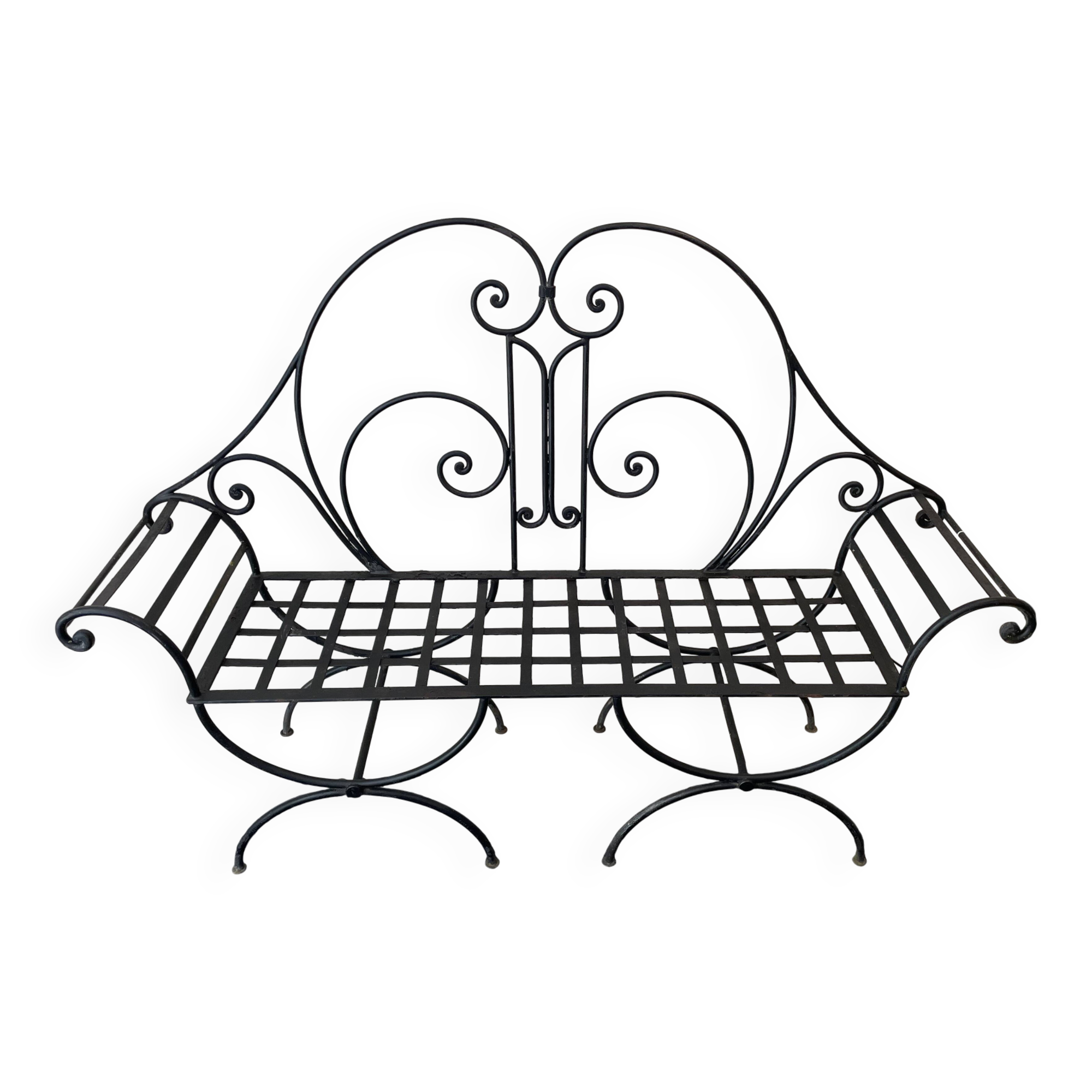 Banc de jardin fer forgé