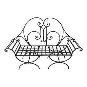 banc de jardin fer forgé