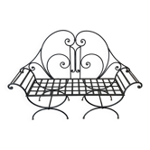 Banc de jardin fer forgé