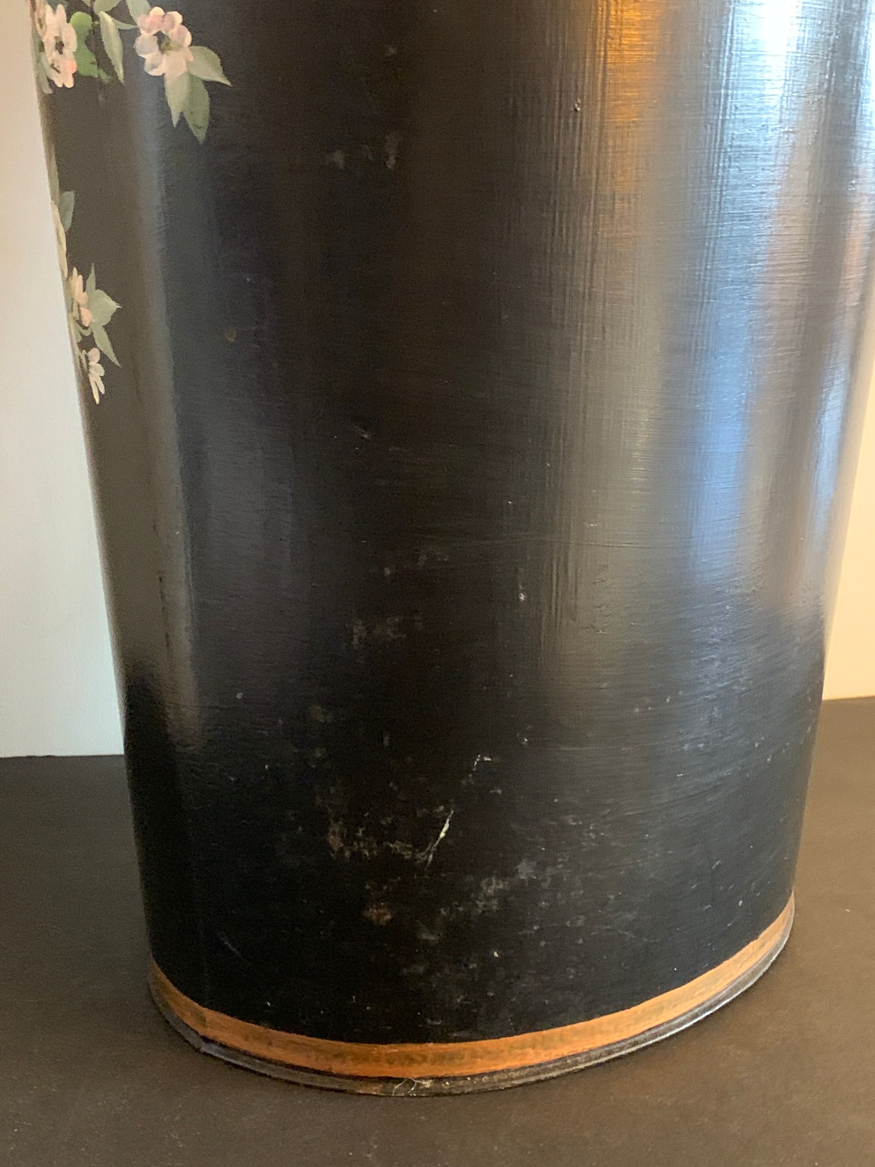Napoleon III painted sheet metal umbrella or paper basket