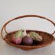 Panier plat en osier tressé