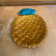 Vintage polychrome ceramic pineapple shaped butter dish vallauris #e