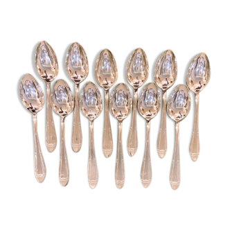 Series of 12 Art Deco table spoons in silver metal