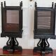Deux lanternes chinoises en bois noires