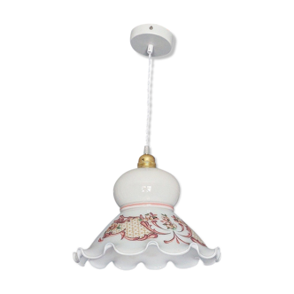 Vintage opaline pendant lamp