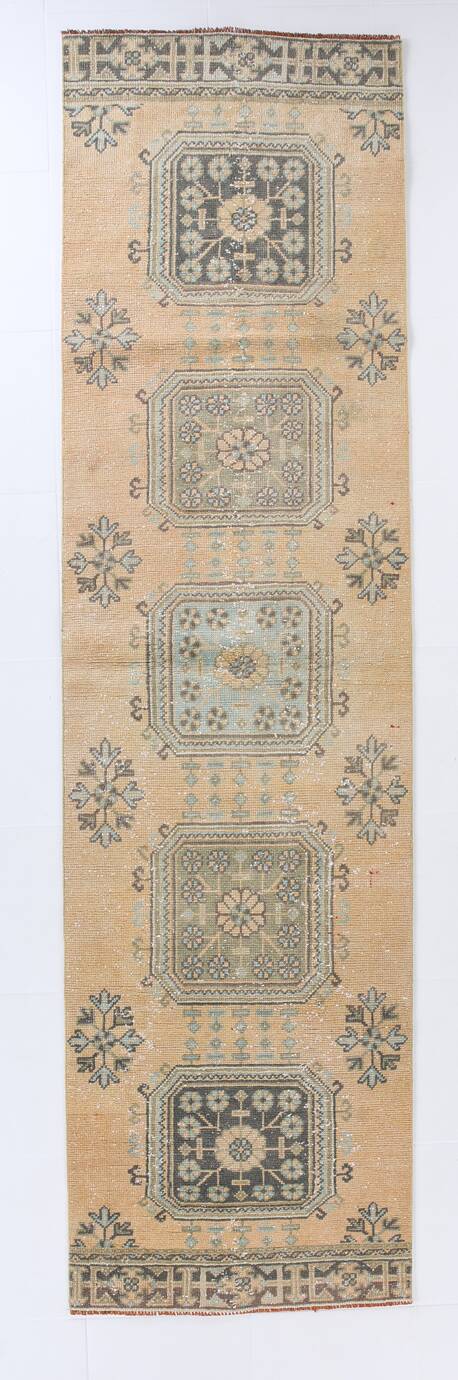 3x10 One Of A Kind Turkish Runner Rug, 85x315Cn