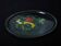 Beautiful antique hand-painted metal tray - colorful floral pattern