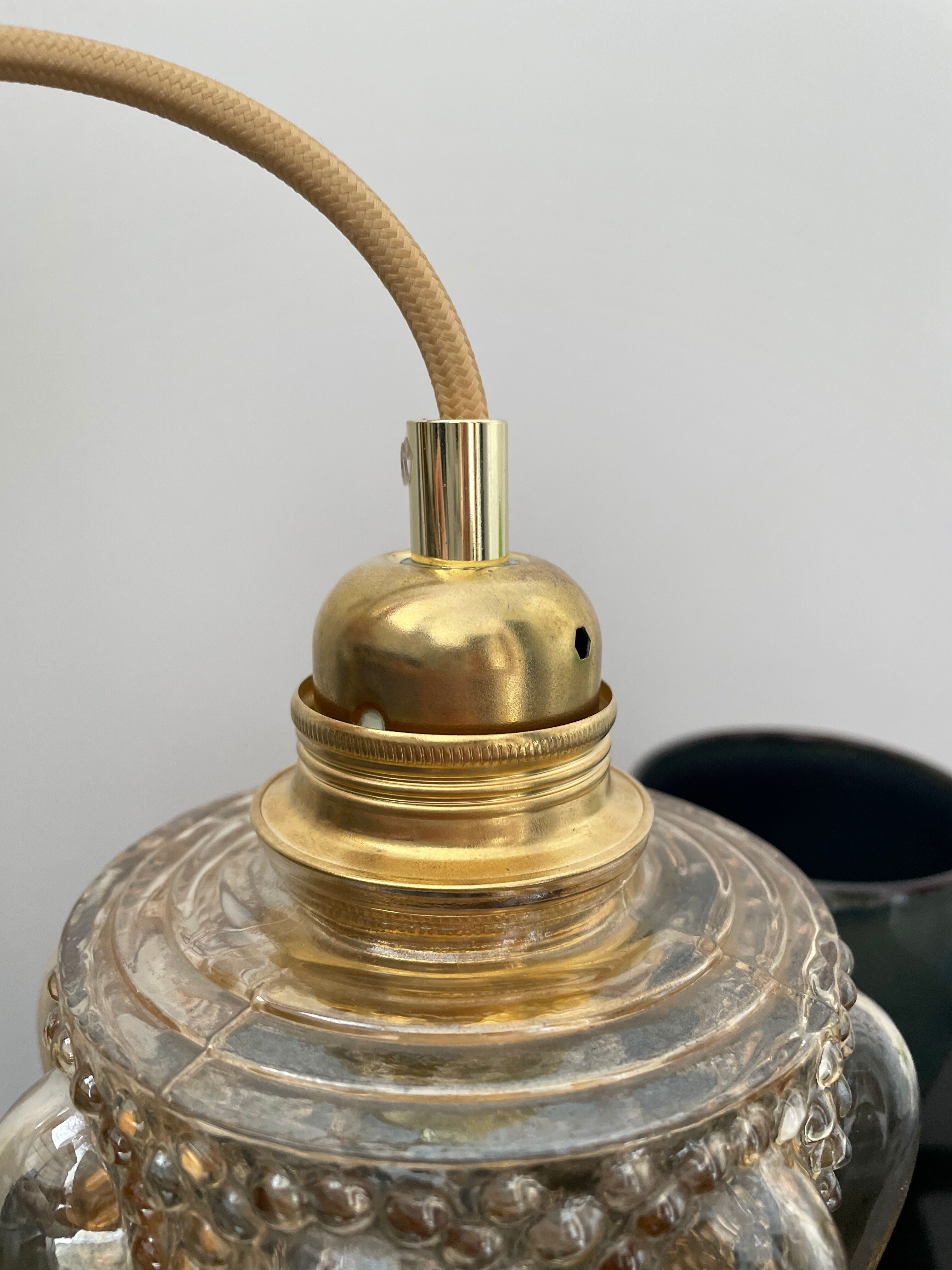 Vintage amber glass walker