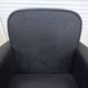 Black grey leather club chair - Very good condition