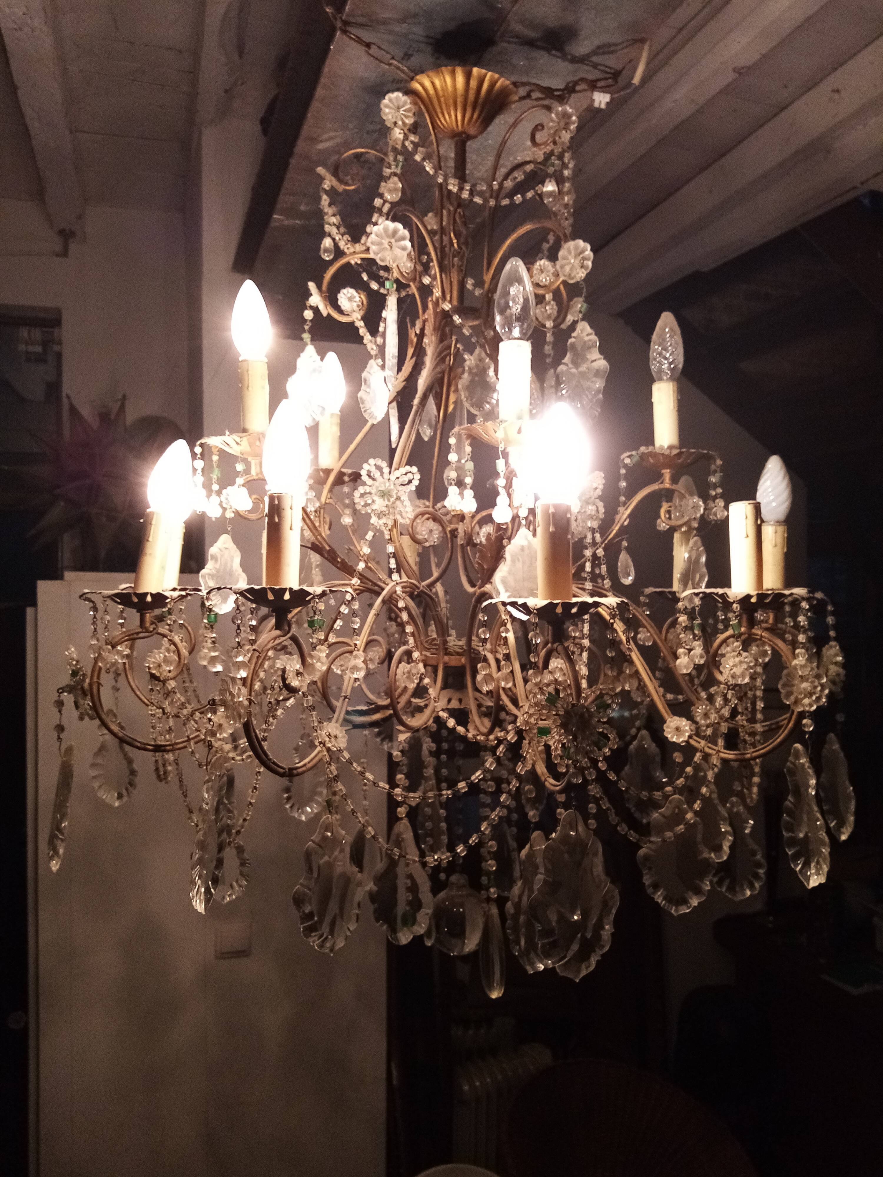 15-arm light-stamped chandelier