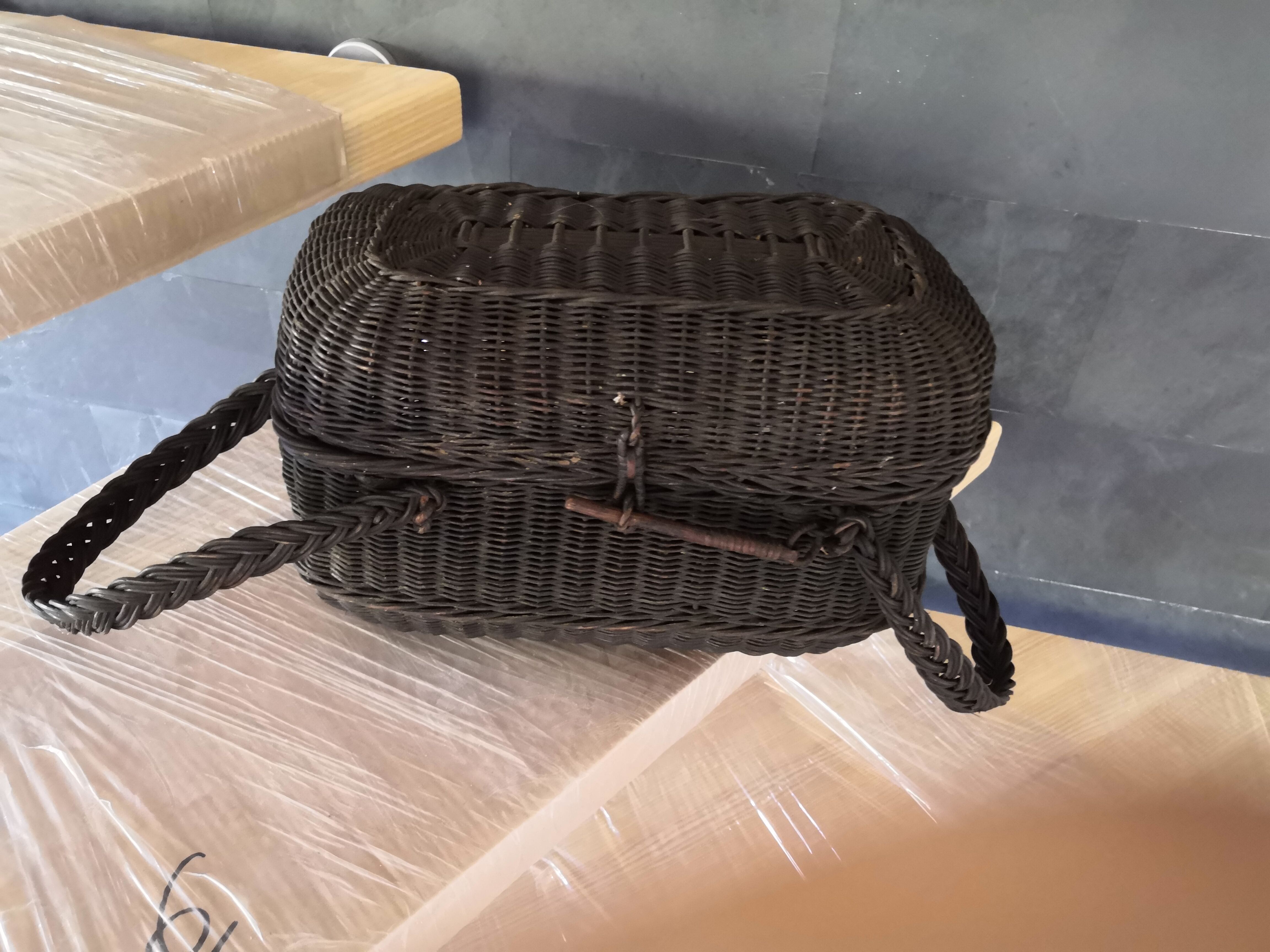 Old basket Osier Early twentieth century