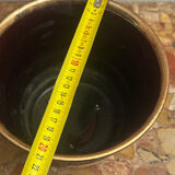 Vintage ribbed ceramic cache pot