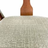 Suite de 4 chaises vintage en corne de vache - Louis van Teeffelen, tissu De Ploeg