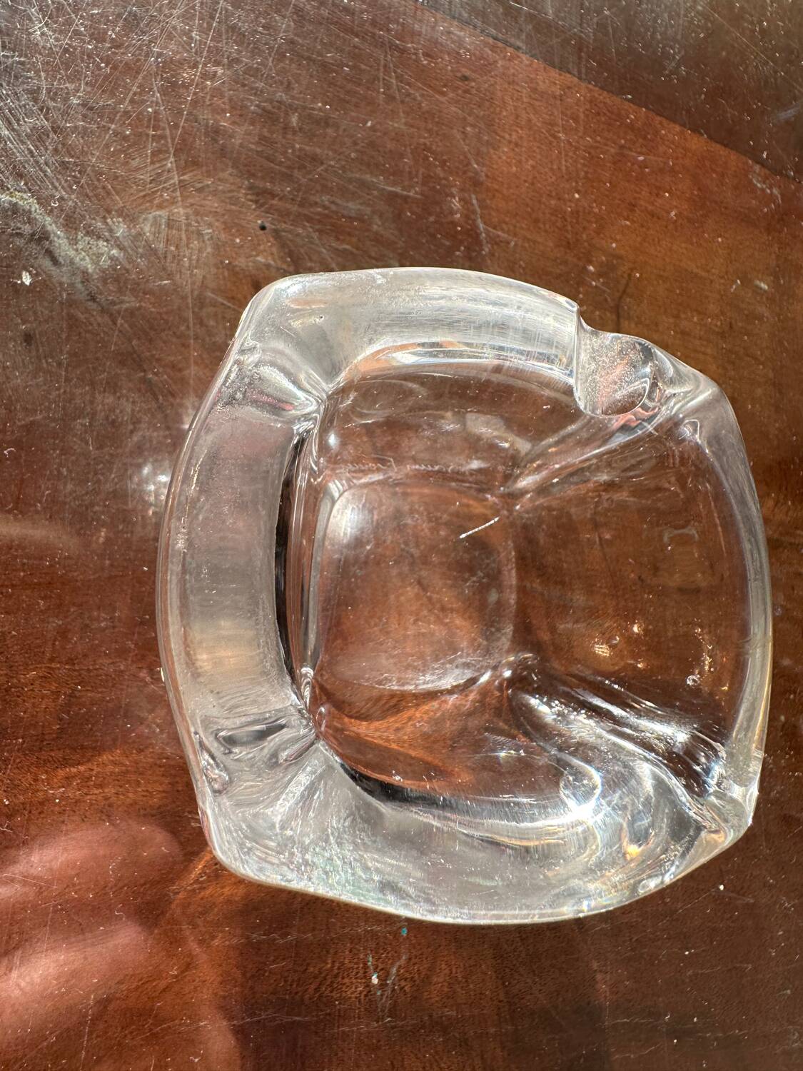 Small crystal ashtray Daum France - art-deco